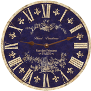 blue-toile-french-country-wall-clock