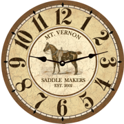 personalized-equestrian-horse clock