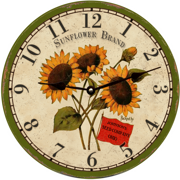 personalized-sunflower-wall-clock