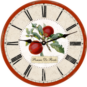 red-apple-fruir wall-clock