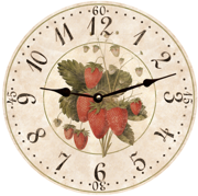 strawberry-fruit-wall-clock