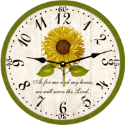 sunflower-christian-clock