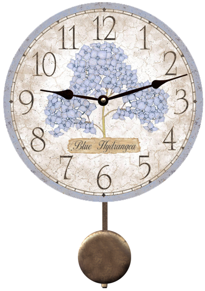blue-hydrangea-clock