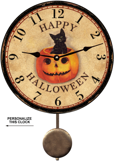 clock art project halloween for kids