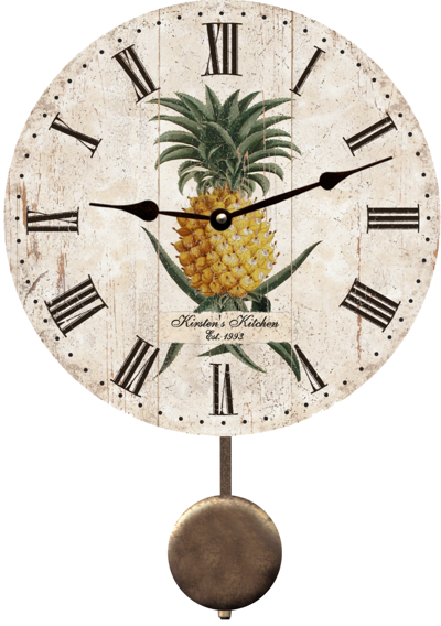 personalized-pineapple-wall-clock